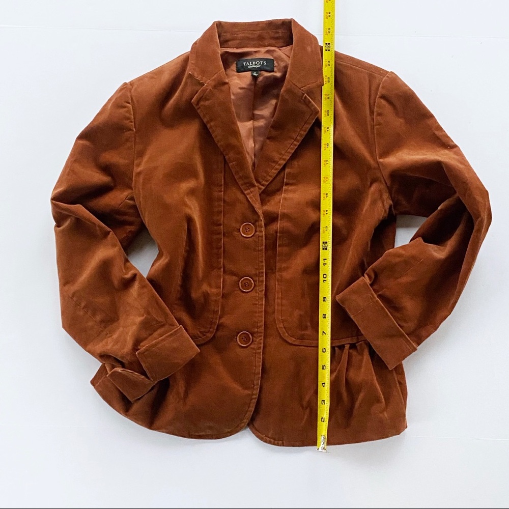 Talbots Corduroy Jacket/Blazer Burnt Orange Size 8